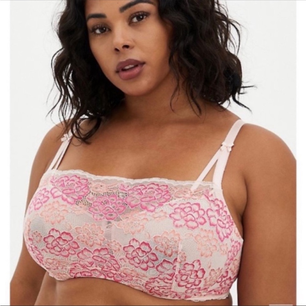 Torrid Unlined Pink & Orange 🍊 Multi-way Balconette Cami Bra NWT